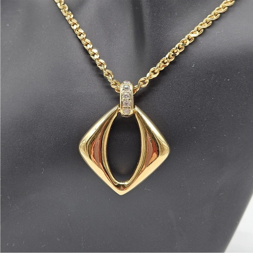 Yves Saint Laurent Gold Geometric Necklace - Picture 3 of 12